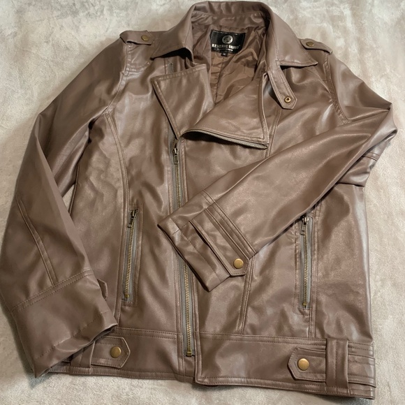 Vegan Leather Moto Jacket - Picture 1 of 6